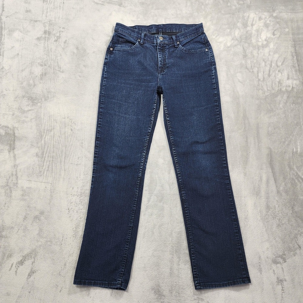 Riders By Lee Jeans‎ Womens 12M Blue Mid Rise Straight Regular Stretch Denim